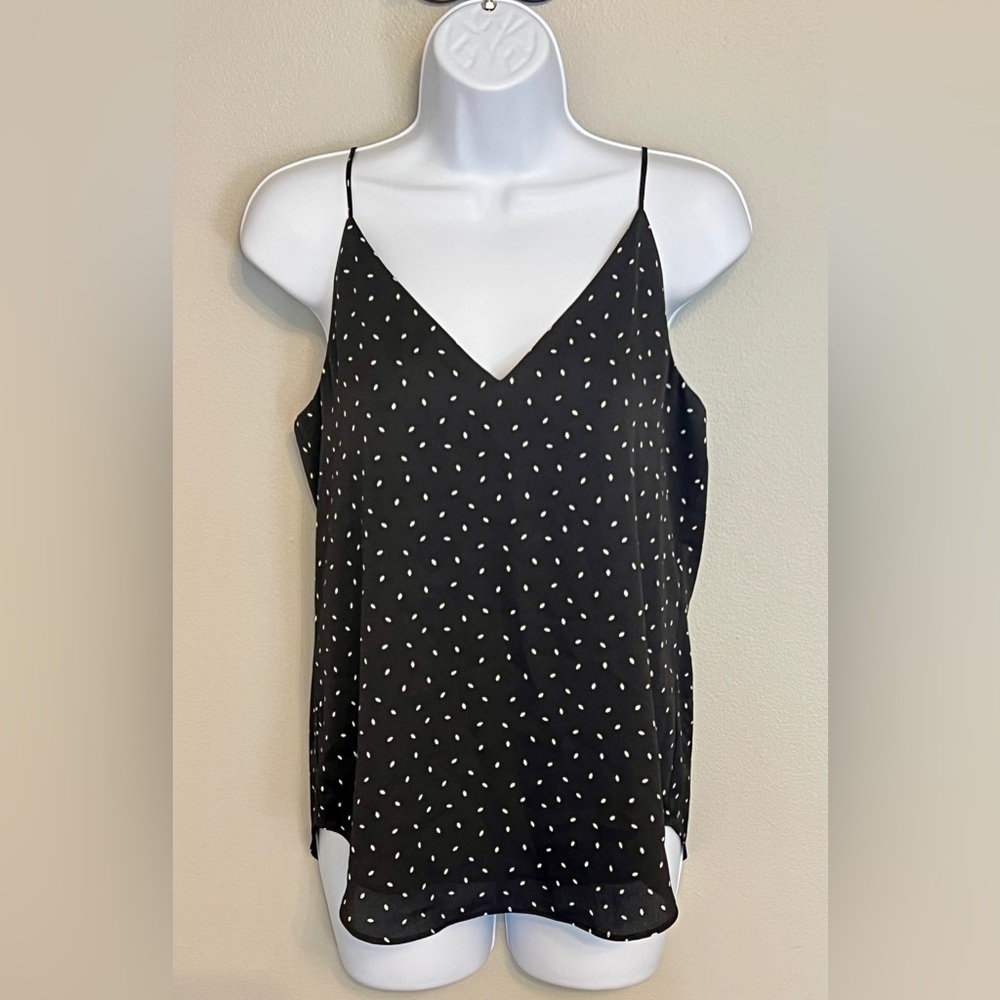 Express Black Polka Dot V-Neck Camisole